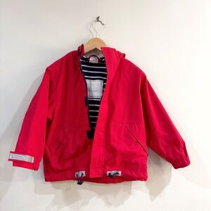Hanna Andersson Weatherwear Jacket 110 (5T) Red Hooded Coat Kids